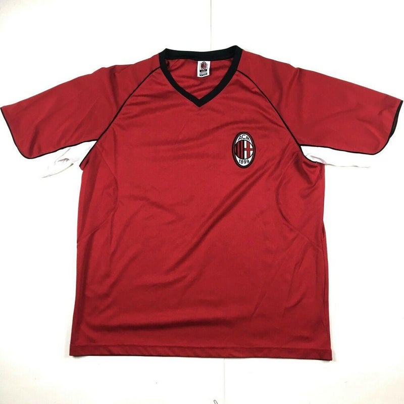 A.C. Milan Football Club Soccer Jersey Stitched ACM Red/Black/White FIFA Sz XL