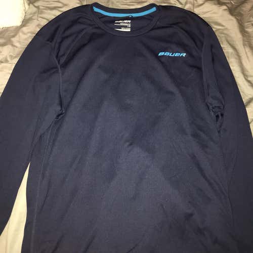 Large Bauer Longsleeve Training Fit Shirt