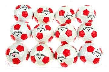 120 Red and Yellow Assorted Callaway Chrome (Truvis) Golf Balls - Hardly Used 3A - AAA