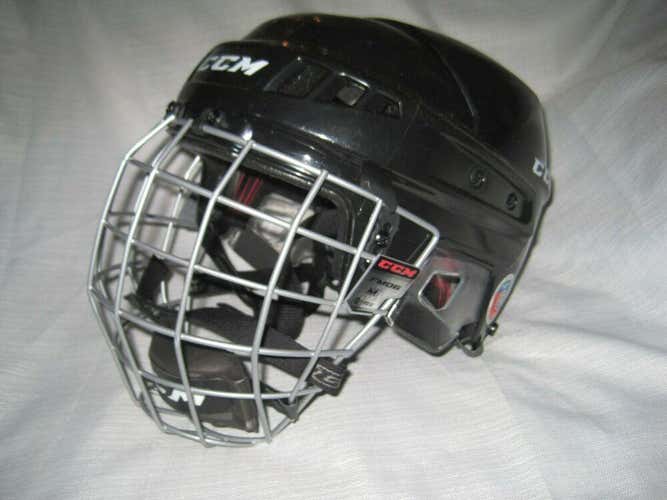 CCM HT06 Hockey Helmet S 6 7/8 - 7 3/8 black w/ CCM FM06 mask cage Medium