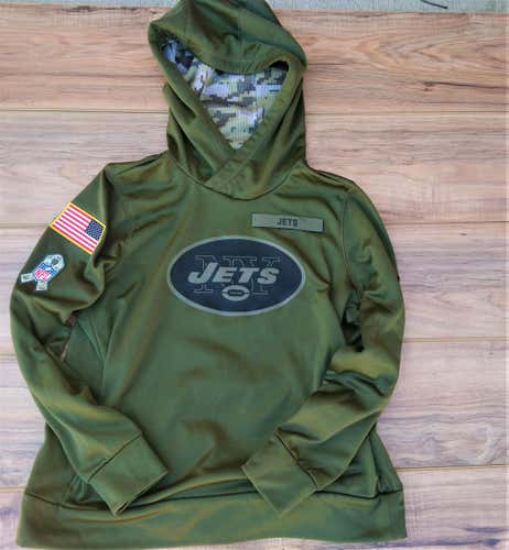 New York Jets Nike NFL Salute To Service Hoodie Size Youth XL Mint Condition