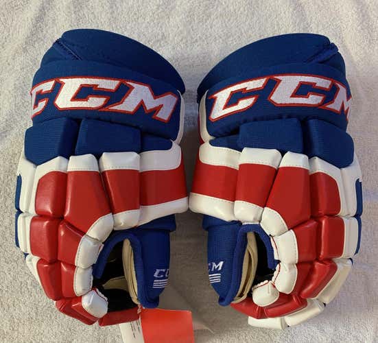 NEW CCM Gloves HG40 14’ Blue/White/Red