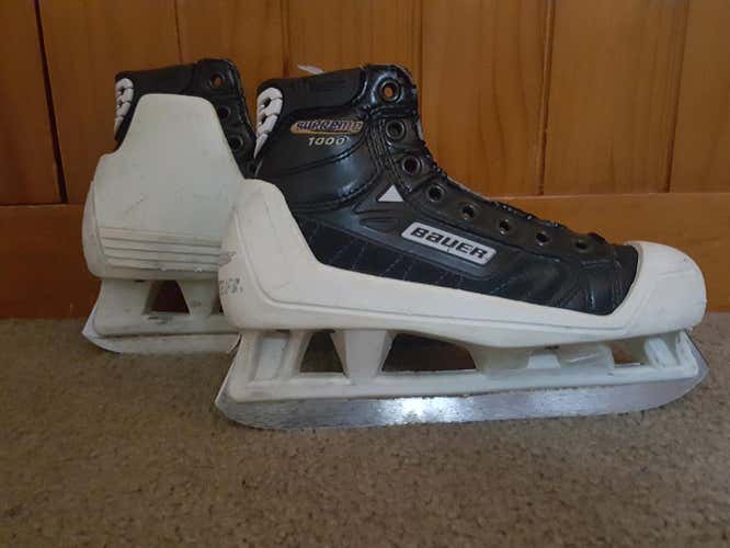 Bauer Supreme 1000 Hockey Goalie Skates Junior Size 1
