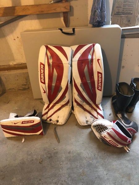 Nike Bauer Supreme One95 / One75 Goalie Full Set Regular Senior, White/Red