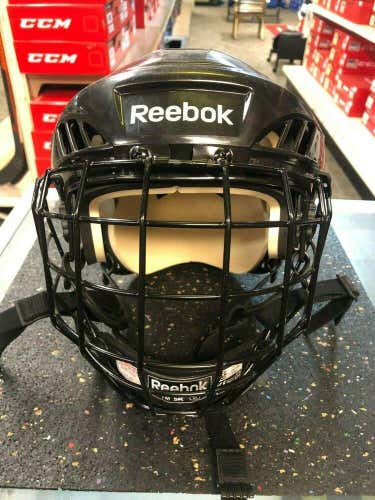 Reebok 5K Hockey Helmet combo - Black, Size Medium