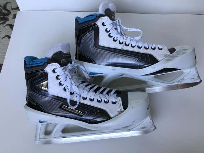 Pro Stock Custom Bauer Reactor 9000 Goalie Skates - 12.5D