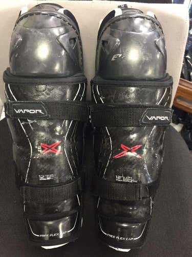 Junior Size 12” Inch Bauer Vapor X Ice Hockey Shin Guards