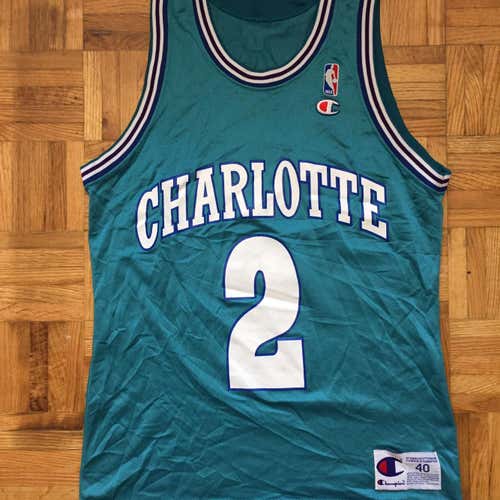 Larry Johnson Charlotte Hornets Champion Size 40 Jersey