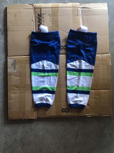 Blue White And Green Socks