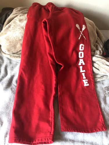 Lacrosse Goalie Red Sweatpants