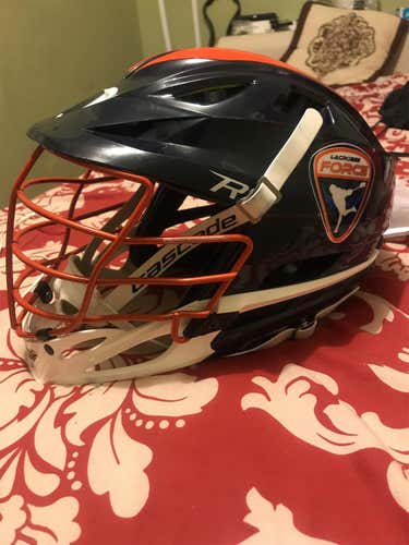 R Helmet Adult Navy Blue And Orange
