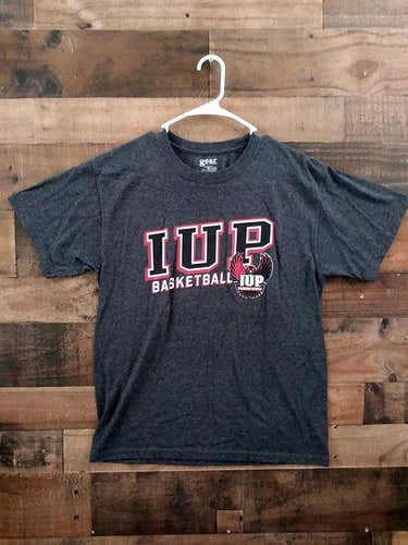 NCAA College INDIANA UNIVERSITY PENNSYLVANIA CRIMSON HAWKS Grey Red Black Team Shirt