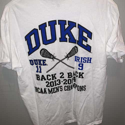 Duke Lacrosse 2014 Championship T Shirt Large