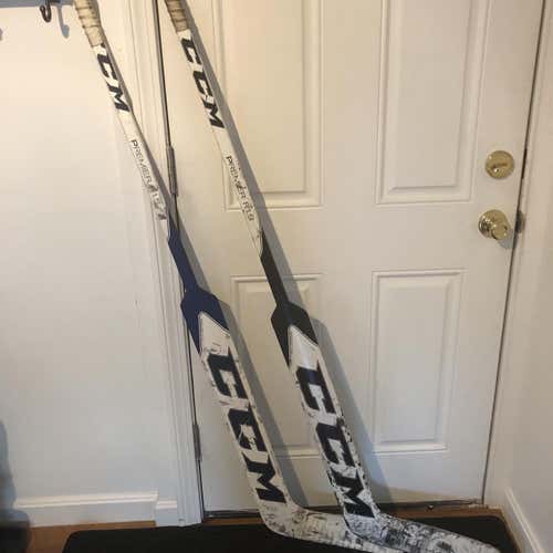 2 CCM Goalie Sticks (25in And 26in) Regular Senior