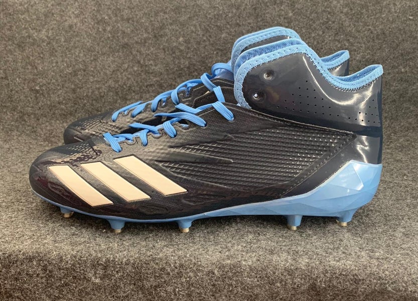 Adidas Adizero 5-Star 6.0 Mid Football Cleats Navy Blue UNC BW1476 Size 11.5