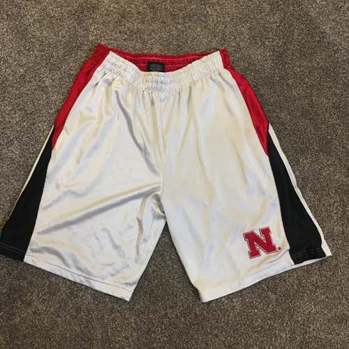 Nebraska Huskers Men's Athletic Shorts - L - White/Red/Black