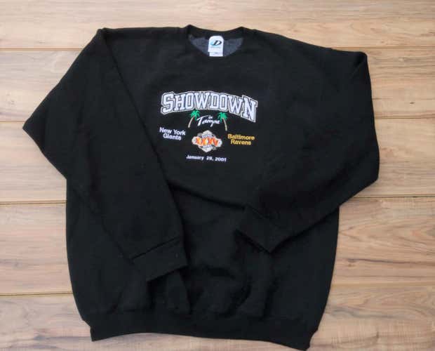 Super Bowl XXXV New York Giants Baltimore Ravens Sweatshirt Size Adult XXL MINT CONDITION
