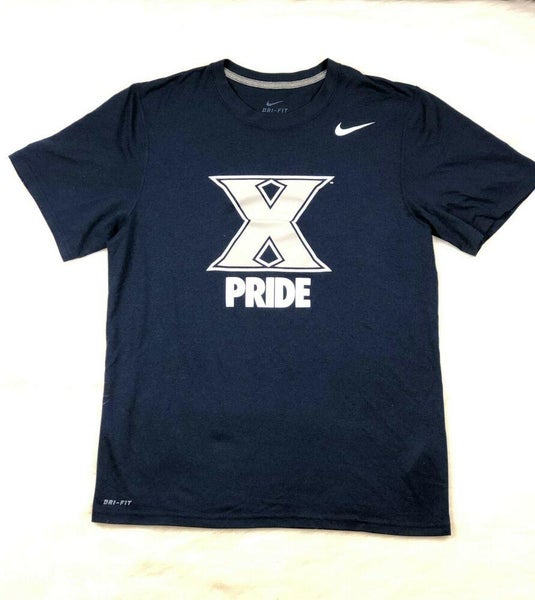 Xavier University Nike Dri Fit Tee Shirt Pride Tee Navy NCAA Men's M
