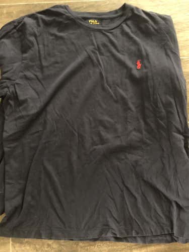 Polo Long Sleeve Adult Large Navy- Like New