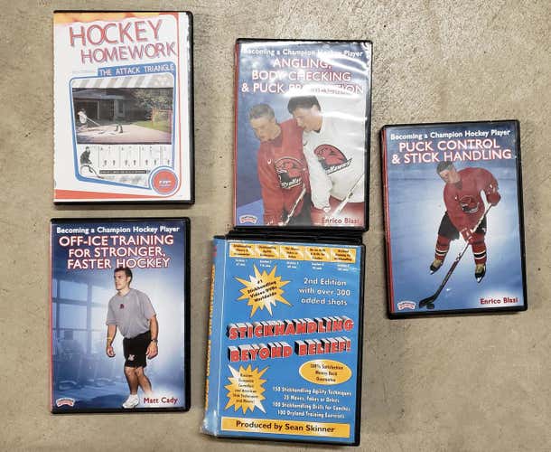 Hockey DVDs - Stickhandling Beyond Belief 2nd edition and 4 other hockey training DVDs