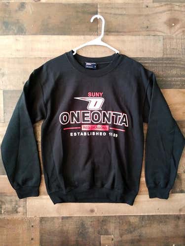 NCAA College SUNY ONEONTA RED DRAGONS Black Red White Team Sweatshirt