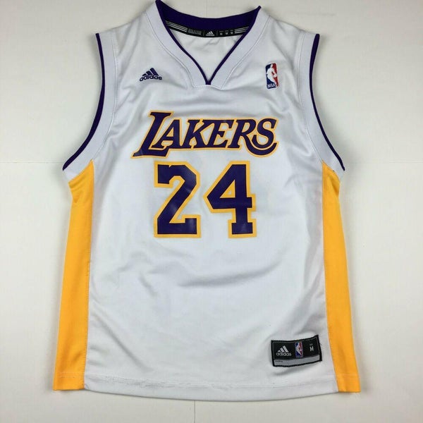 adidas Kobe Bryant Los Angeles Lakers Basketball Jersey NBA White/Gold/Purple M