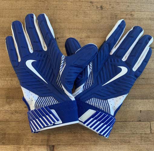 NIKE D-TACK 5 NFL PE PADDED LINEMAN GLOVES 3XL ELITE BLUE WHITE PGF441 480