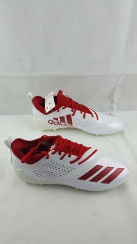Adidas Mens New adiZERO 5-Star 7.0 Red White Low Football Cleats CQ0321 Size 12