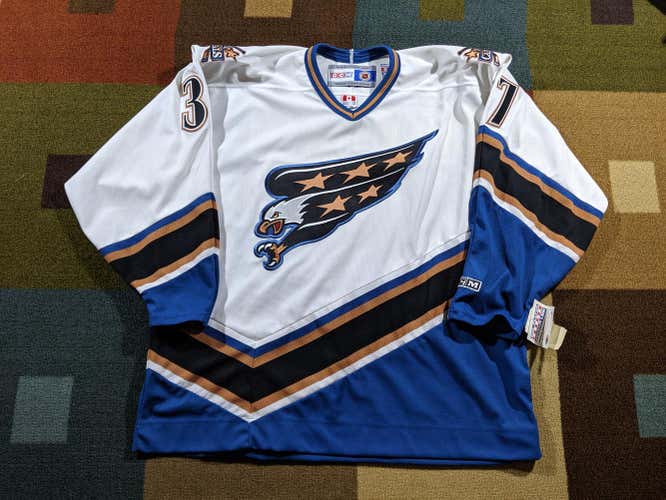 Olaf Kolzig Washington Capitals White Screaming Eagle CCM Jersey NWT - XXL 2XL