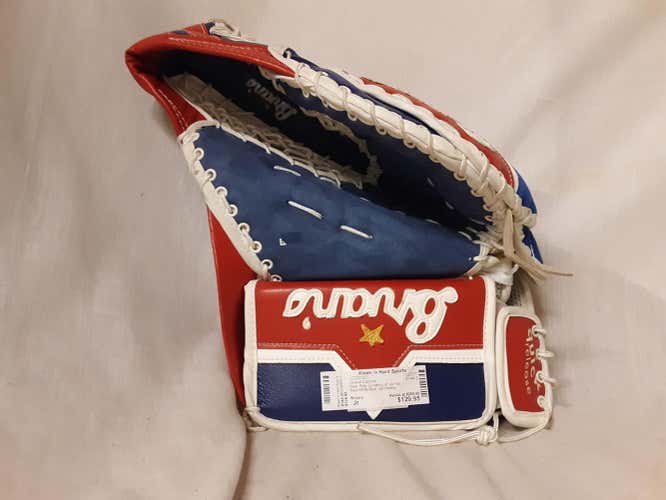 New Brian's Air Pac Reg (Lt Hand) Sz Jr Red-White-Blue Ice Hockey Goalie Catcher