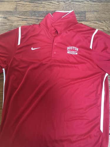 Boston University Lacrosse Red Nike Polo
