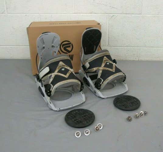 Flow Flight III High-Quality Rear Entry Snowboard Bindings w/Base Plates Size XL