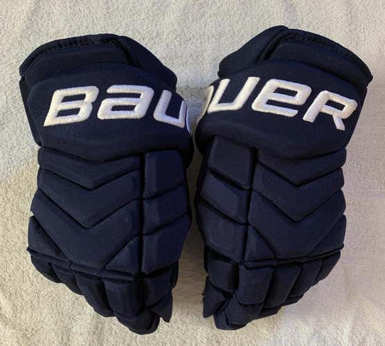 Bauer Gloves NXG 14’ Blue Used 4 Games 8/10