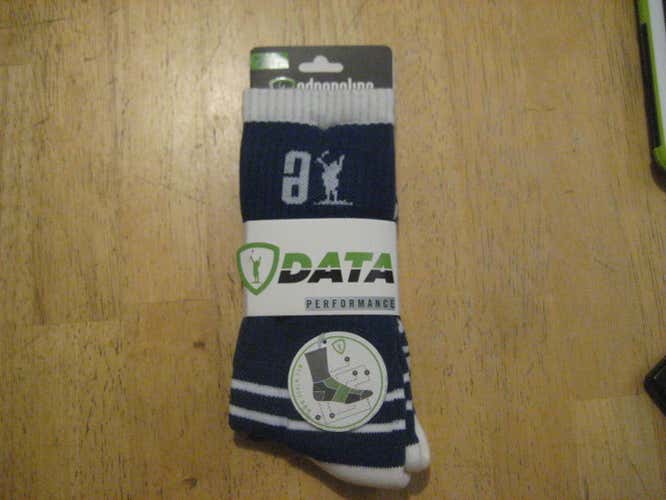 New Adrenaline navy Data lacrosse socks performance L/XL men's