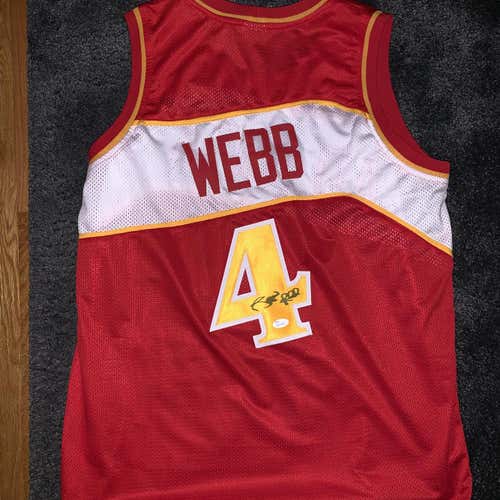 Atlanta Hawks #4 Spud Webb Signed Autographed JSA Authenticated