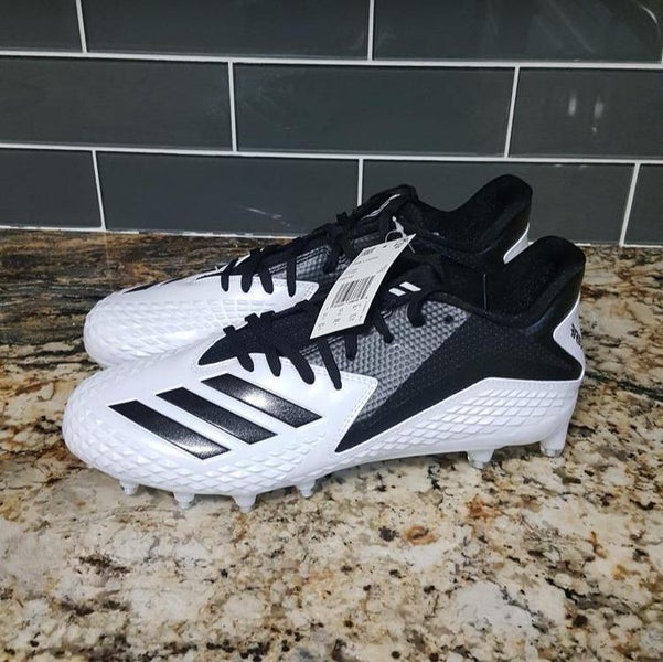 New Adidas Men's Freak x Carbon Football Lacrosse Cleats White Black DB0142 Sz 10.5