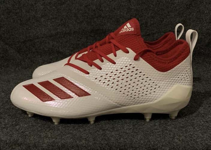 NEW Adidas adiZERO 5-Star 7.0 Red/White Low Men’s Football Cleats CQ0321  Size 10