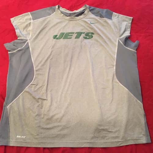 New York Jets Team Issued Used 4XL XXXXL Nike Compression Sleeveless Adult RARE!