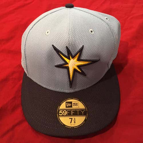 Tampa Bay Rays American League Logo, 7 3/8 Fitted New Era MLB Basbeball Hat - New