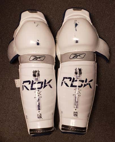 Rare! Lightly Used Reebok 7k Shin Pads Senior Pro Stock 15" Made in Sweden!