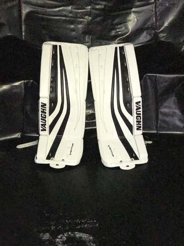 New Vaughn SLR Goalie Leg Pads Junior 26"+2" White-Black
