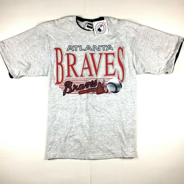 NWT 90s Atlanta Braves T-Shirt MLB Baseball Genuine Merchandise by Tultex (Sz L)