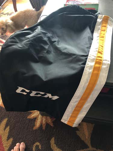 NEW Black Yellow And White Color CCM Pant Shell - Senior Small Pro Stock