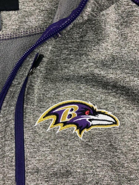 Football Fan Shop Officially Licensed NFL 1/2 Zip Pullover Hooded Jacket - Ravens