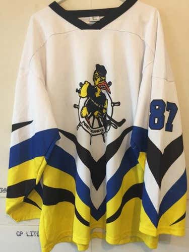 XL PORT COLBORNE SAILORS    GAME WORN JERSEY GOJHL #87