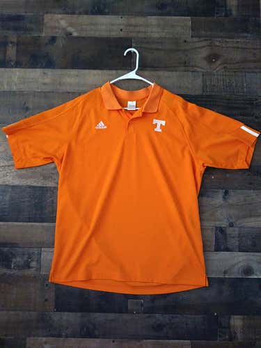 Adidas Climacool NCAA College UNIVERSITY TENNESSEE VOLUNTEERS Polyester Embroidered Polo Shirt