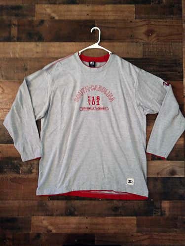 Vintage 1990s Starter NCAA College UNIVERSITY SOUTH CAROLINA GAMECOCKS Dual Layer Long Sleeve Shirt