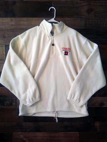 NCAA College Football SYRACUSE UNIVERSITY ORANGE Embroidered Fleece Quarter Zip Pullover Sweatshirt