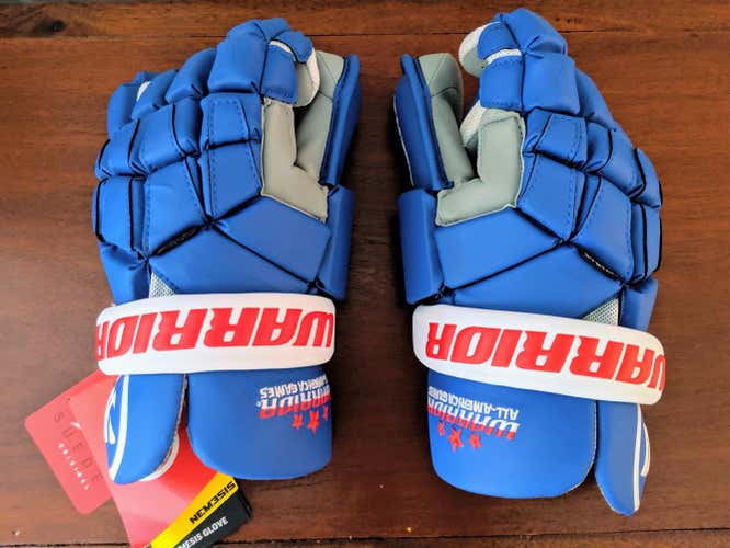 New Warrior All-American Games Nemesis Lacrosse Gloves -- never worn, tags attached