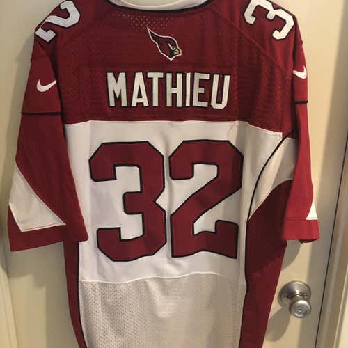 Cardinals Tyrann Mathieu #32 white/red away jersey. Everything is stitched. (Size XL)